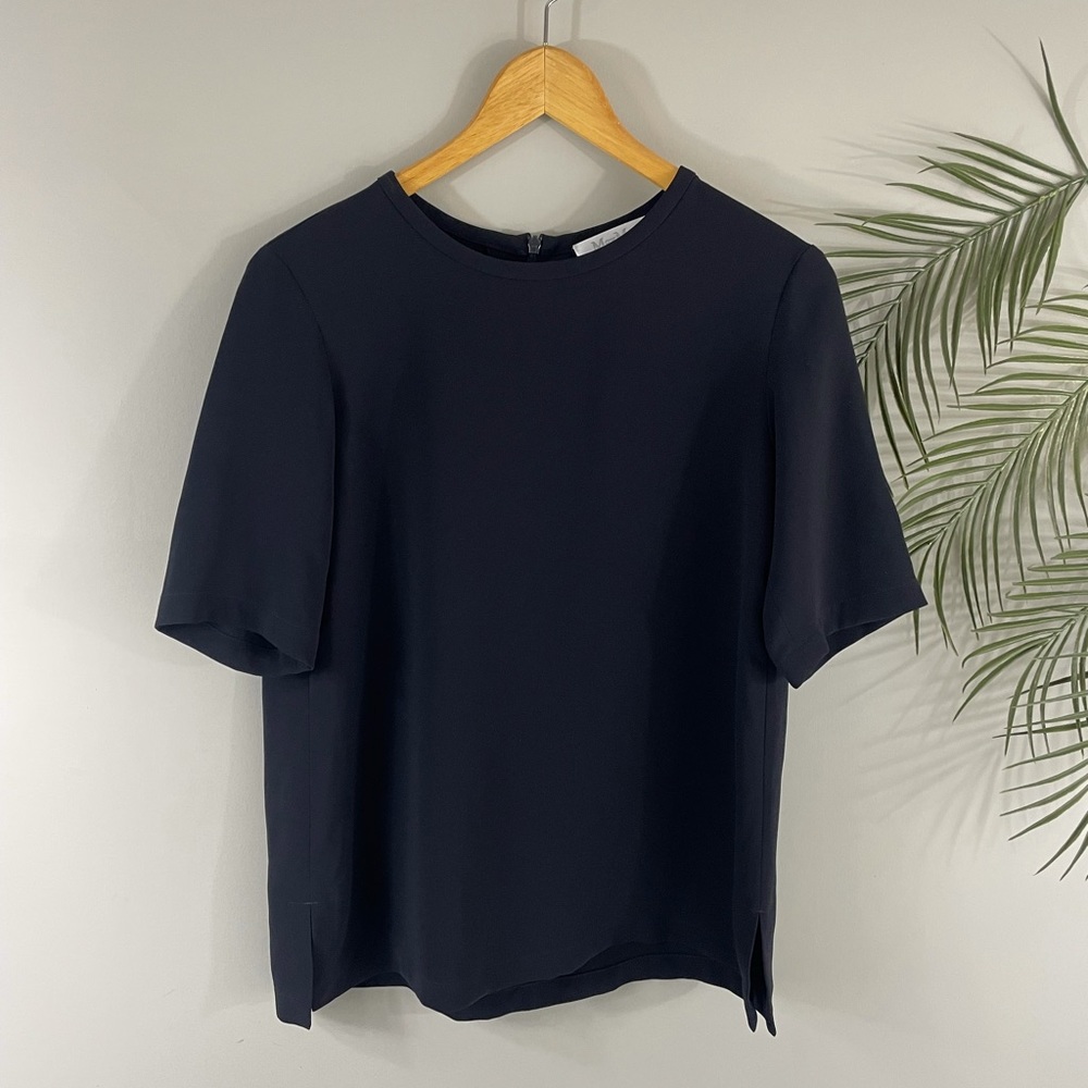 Maxmara short sleeve chiffon blouse